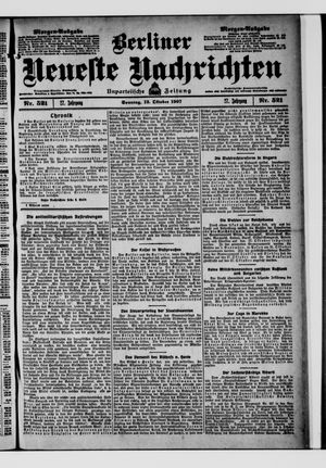 Berliner Neueste Nachrichten vom 13.10.1907