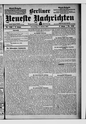Berliner Neueste Nachrichten vom 17.10.1907