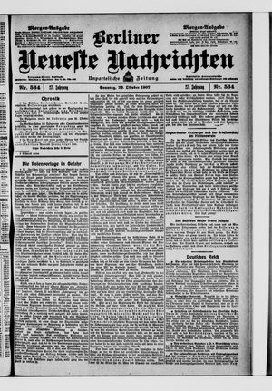 Berliner Neueste Nachrichten vom 20.10.1907
