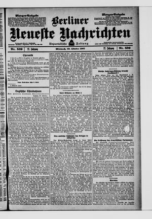 Berliner Neueste Nachrichten vom 23.10.1907