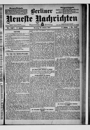 Berliner Neueste Nachrichten vom 27.10.1907