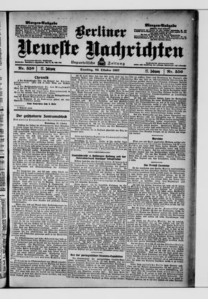 Berliner Neueste Nachrichten on Oct 29, 1907