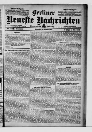 Berliner Neueste Nachrichten on Oct 29, 1907