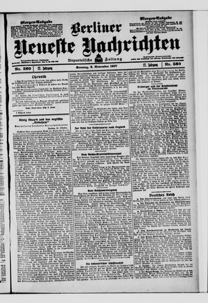 Berliner Neueste Nachrichten vom 03.11.1907