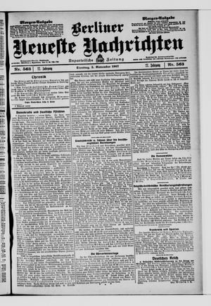 Berliner Neueste Nachrichten vom 05.11.1907