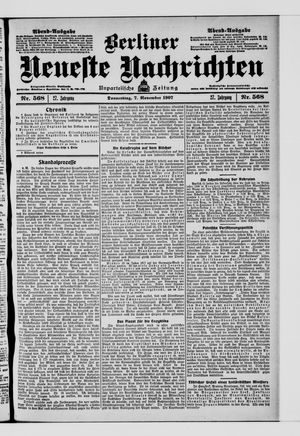 Berliner Neueste Nachrichten vom 07.11.1907