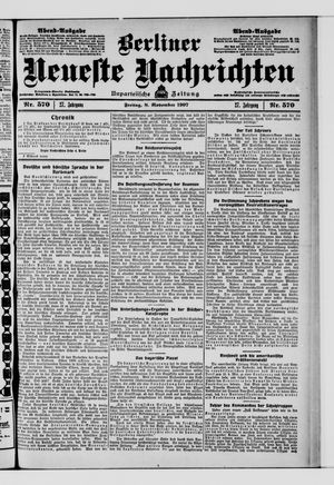 Berliner Neueste Nachrichten vom 08.11.1907