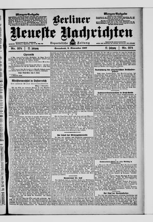 Berliner Neueste Nachrichten vom 09.11.1907