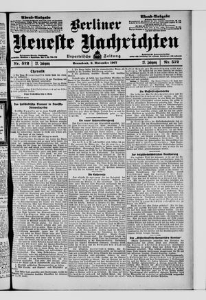 Berliner Neueste Nachrichten vom 09.11.1907
