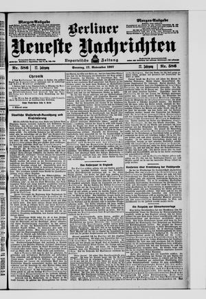 Berliner Neueste Nachrichten vom 17.11.1907