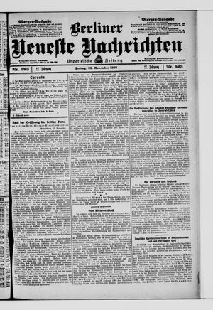 Berliner Neueste Nachrichten on Nov 22, 1907
