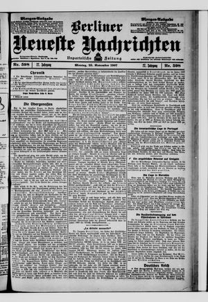Berliner Neueste Nachrichten vom 25.11.1907