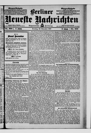 Berliner Neueste Nachrichten vom 26.11.1907