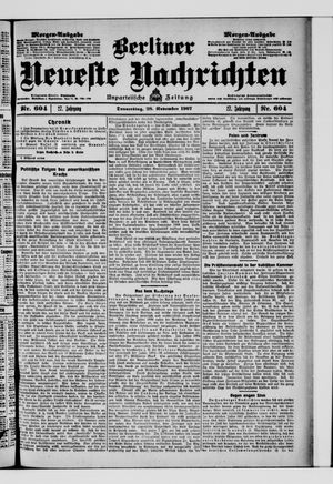 Berliner Neueste Nachrichten vom 28.11.1907