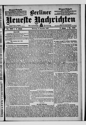 Berliner Neueste Nachrichten vom 08.12.1907