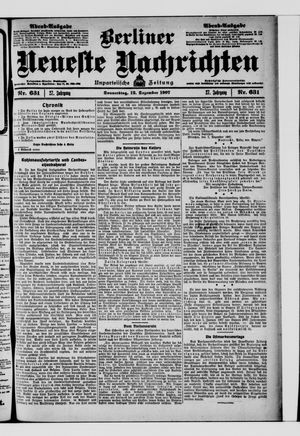 Berliner Neueste Nachrichten on Dec 12, 1907