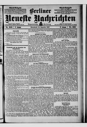 Berliner Neueste Nachrichten vom 14.12.1907