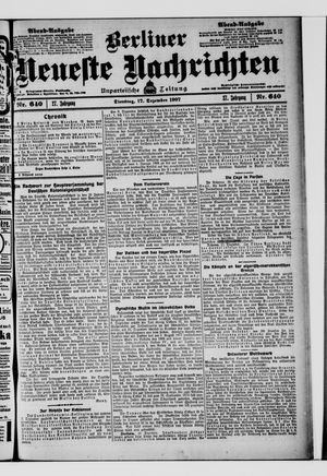 Berliner Neueste Nachrichten vom 17.12.1907