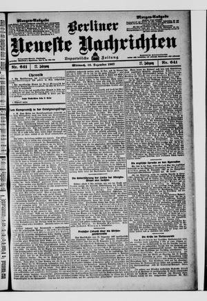 Berliner Neueste Nachrichten on Dec 18, 1907