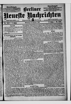 Berliner Neueste Nachrichten on Dec 18, 1907