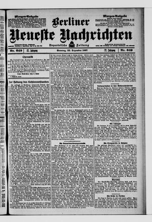 Berliner Neueste Nachrichten vom 22.12.1907