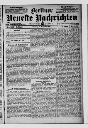 Berliner neueste Nachrichten vom 31.12.1907