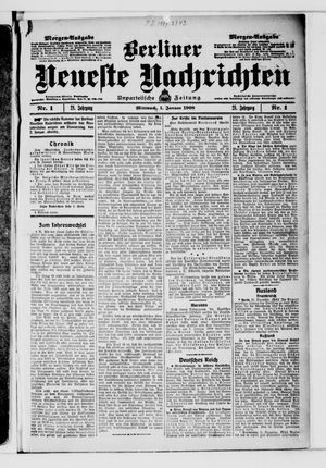 Berliner neueste Nachrichten vom 01.01.1908