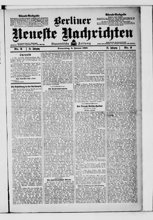 Berliner Neueste Nachrichten vom 02.01.1908