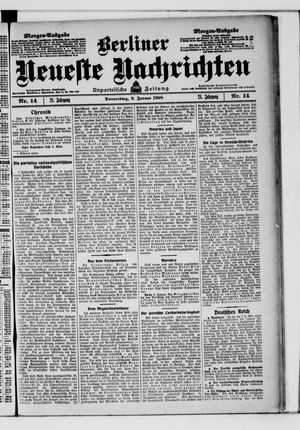Berliner Neueste Nachrichten on Jan 9, 1908