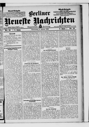 Berliner neueste Nachrichten vom 09.01.1908