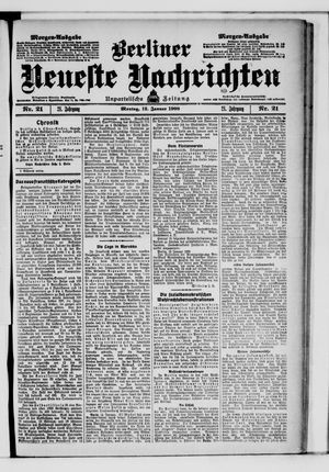 Berliner neueste Nachrichten vom 13.01.1908
