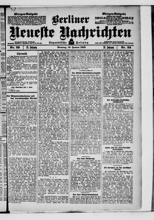 Berliner neueste Nachrichten vom 19.01.1908