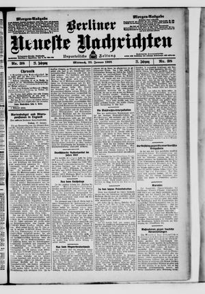 Berliner neueste Nachrichten vom 22.01.1908