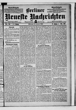 Berliner neueste Nachrichten vom 22.01.1908
