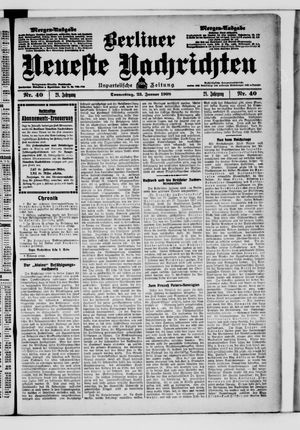 Berliner neueste Nachrichten on Jan 23, 1908
