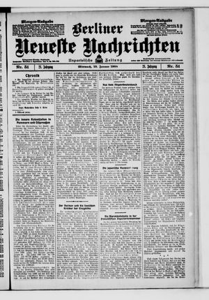 Berliner neueste Nachrichten vom 29.01.1908