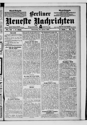 Berliner neueste Nachrichten vom 30.01.1908