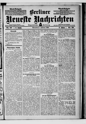 Berliner neueste Nachrichten vom 01.02.1908