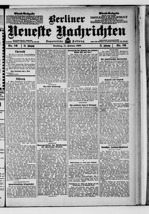 Berliner neueste Nachrichten vom 11.02.1908