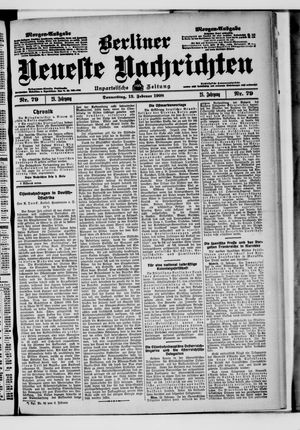 Berliner neueste Nachrichten vom 13.02.1908