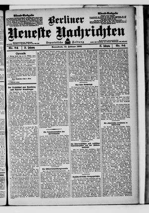 Berliner neueste Nachrichten vom 15.02.1908