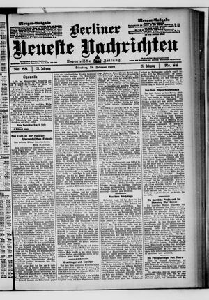 Berliner Neueste Nachrichten vom 18.02.1908