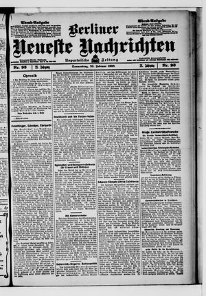 Berliner neueste Nachrichten vom 20.02.1908