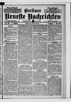 Berliner Neueste Nachrichten vom 24.02.1908
