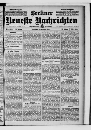 Berliner neueste Nachrichten vom 25.02.1908