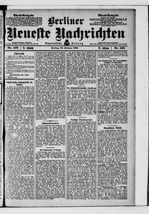 Berliner neueste Nachrichten vom 28.02.1908