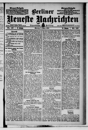Berliner neueste Nachrichten vom 02.03.1908