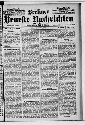 Berliner neueste Nachrichten vom 04.03.1908