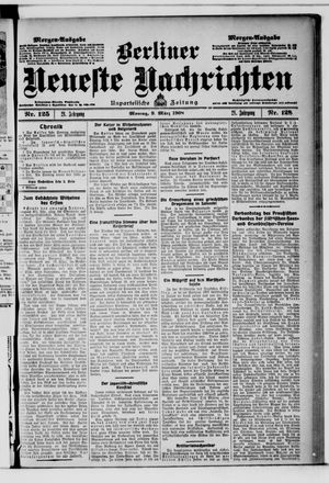Berliner neueste Nachrichten vom 09.03.1908