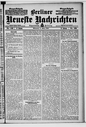 Berliner neueste Nachrichten vom 11.03.1908